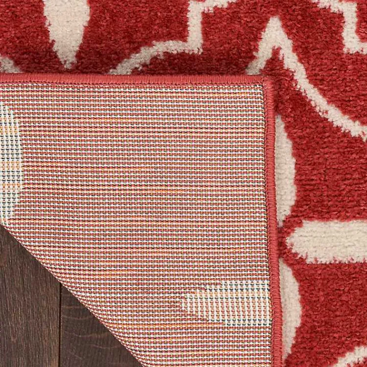 Outdoor Rugs-Kirklands Home Brick & Ivory Quatrefoil Indoor/Outdoor Rug, 8x10