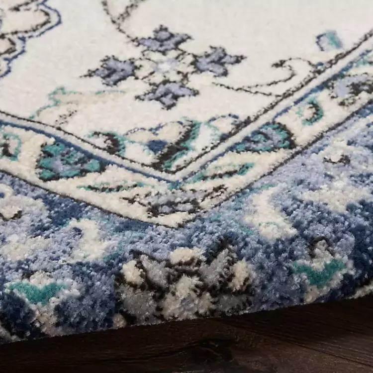 Area Rugs-Kirklands Home Blue Vintage Medallion Indoor/Outdoor Runner