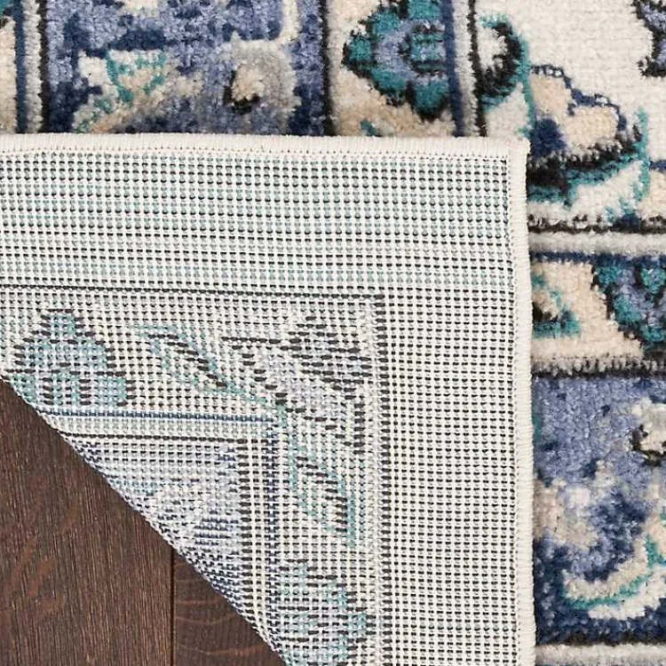 Area Rugs-Kirklands Home Blue Vintage Medallion Indoor/Outdoor Runner