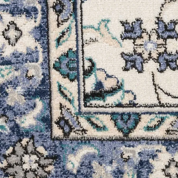 Outdoor Rugs-Kirklands Home Blue Vintage Medallion Indoor/Outdoor Rug, 8x10