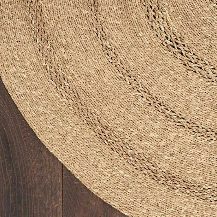 Area Rugs-Kirklands Home Natural Seagrass Indoor/Outdoor Area Rug, 3x3 Tan