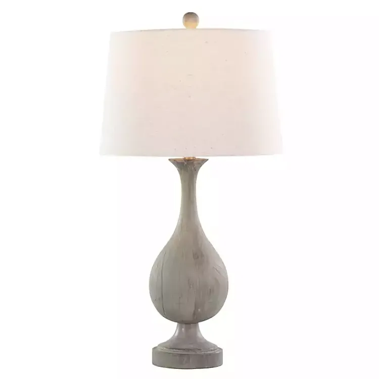 Table Lamps-Kirklands Home Gray Teardrop Table Lamps, Set of 2 White