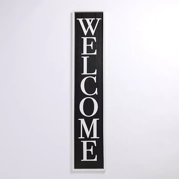 Garden Decor-Kirklands Home Black & White Framed Welcome Porch Board