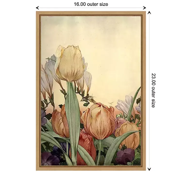 Canvas Art-Kirklands Home Fantasy Garden Tulip Framed Canvas Art Print