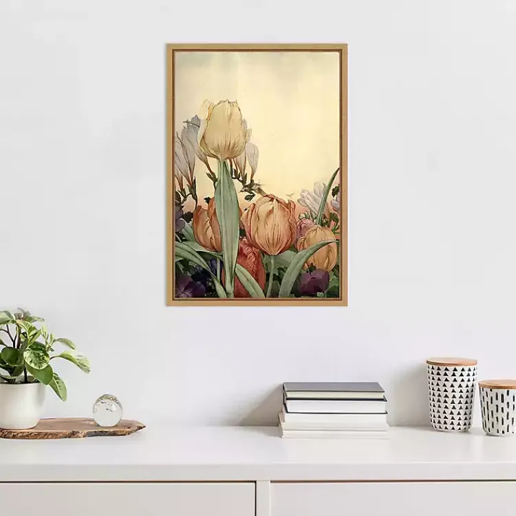 Canvas Art-Kirklands Home Fantasy Garden Tulip Framed Canvas Art Print