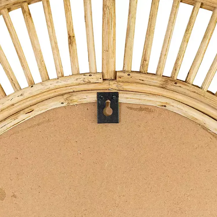 Decorative Mirrors-Kirklands Home Natural Cane Arched Wall Mirror