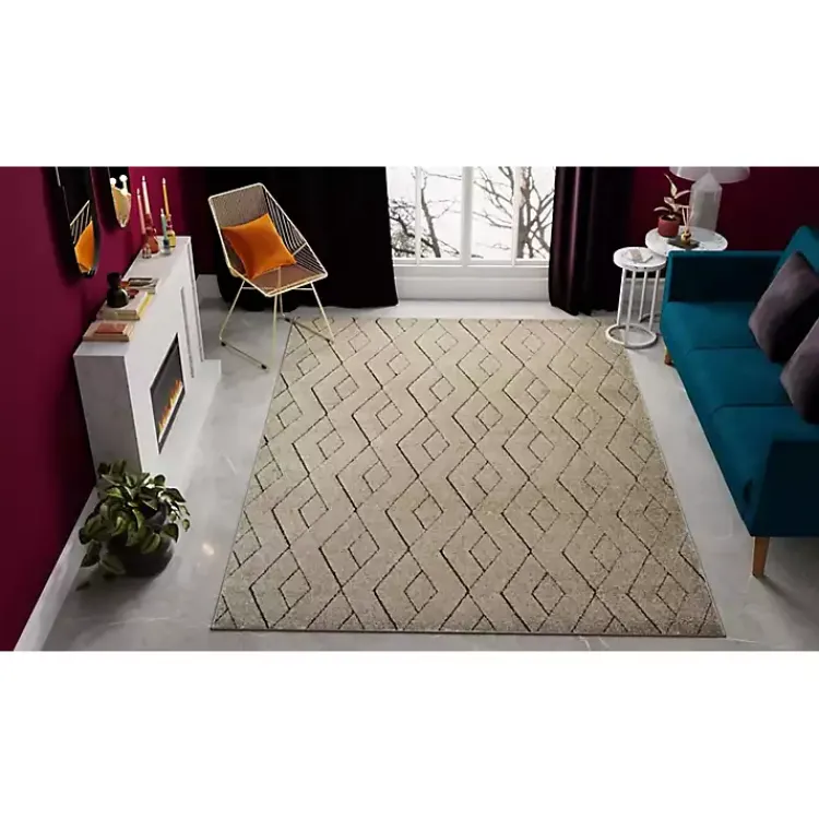 Area Rugs-Kirklands Home Modern Chevron Area Rug, 5x7 Tan