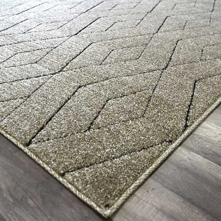 Area Rugs-Kirklands Home Modern Chevron Area Rug, 5x7 Tan