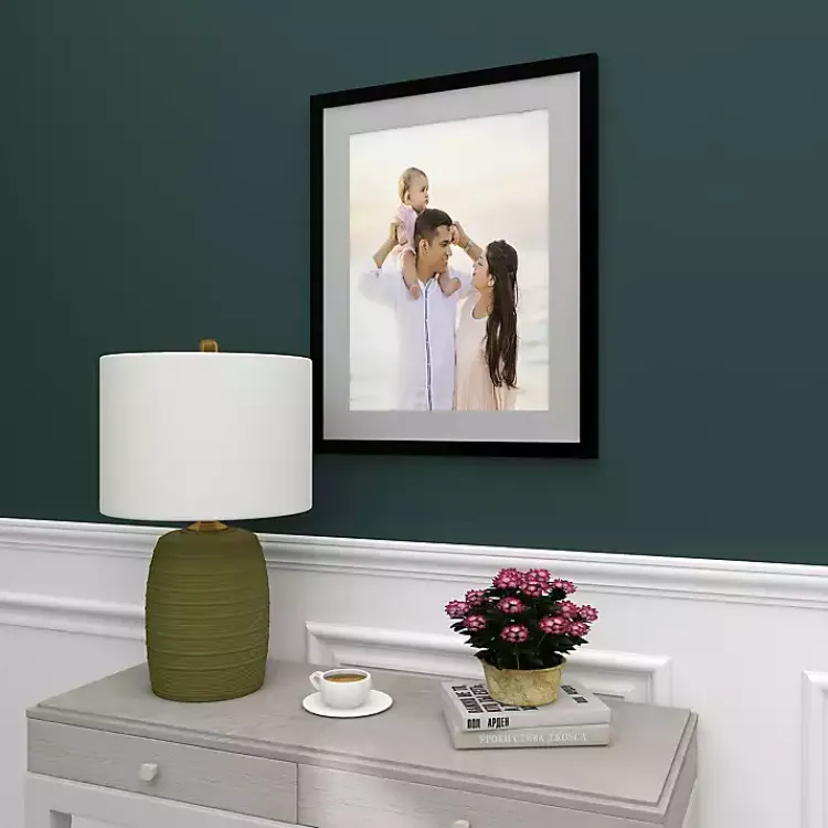 Table Lamps-Kirklands Home Green Glass Fiola Table Lamp White