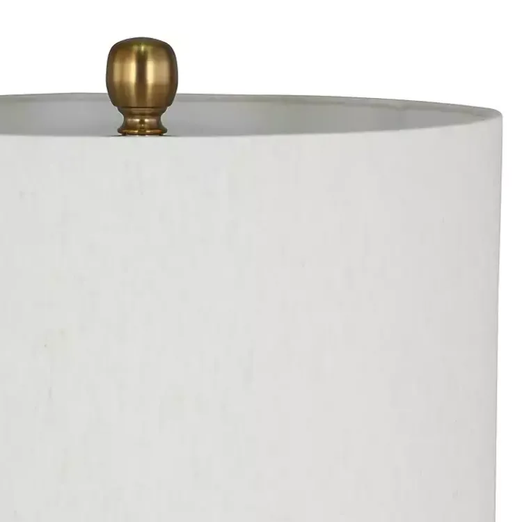 Table Lamps-Kirklands Home Green Glass Fiola Table Lamp White