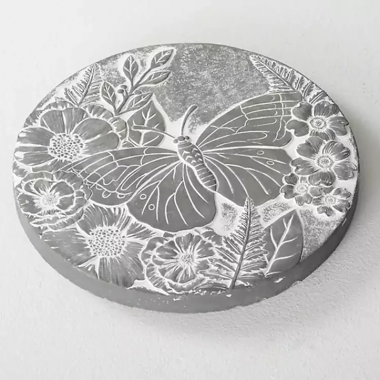 Garden Decor-Kirklands Home Butterfly Cement Stepping Stone Gray