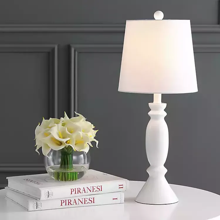 Table Lamps-Kirklands Home Curve Table Lamp White
