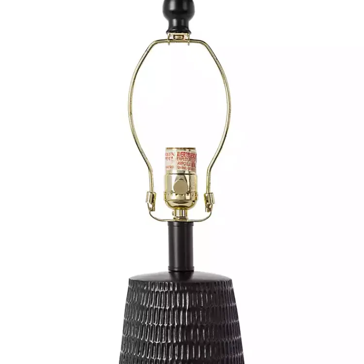 Table Lamps-Kirklands Home Modern Etched Table Lamp Black