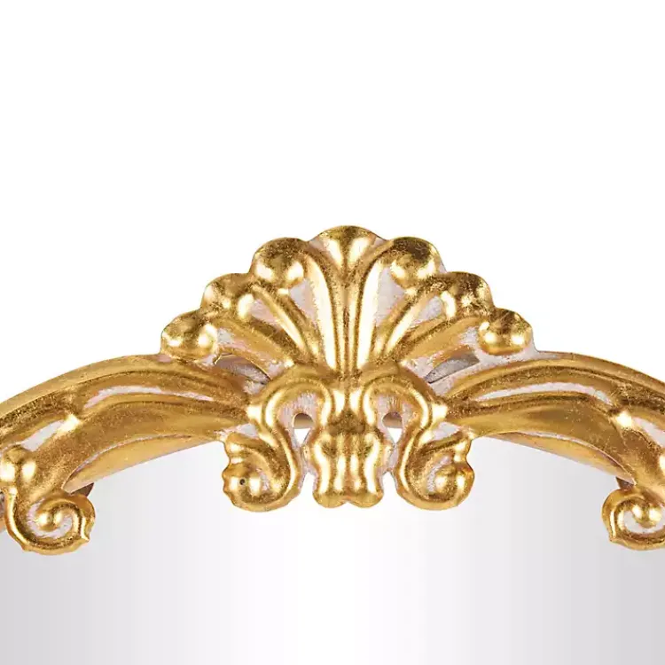 Decorative Mirrors-Kirklands Home Gold Oval Baroque Wall Mirror