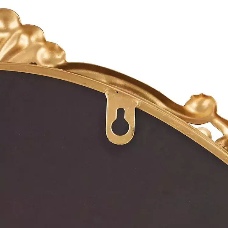 Decorative Mirrors-Kirklands Home Gold Oval Baroque Wall Mirror