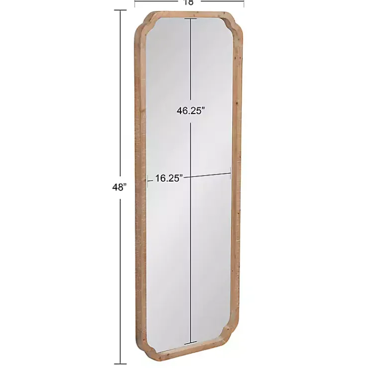 Decorative Mirrors-Kirklands Home Natural Wood Marston Wall Mirror