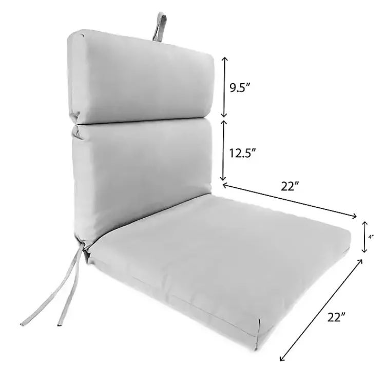 Outdoor Cushions & Pillows-Kirklands Home Indigo Canvas French Edge Outdoor Chair Cushion Blue