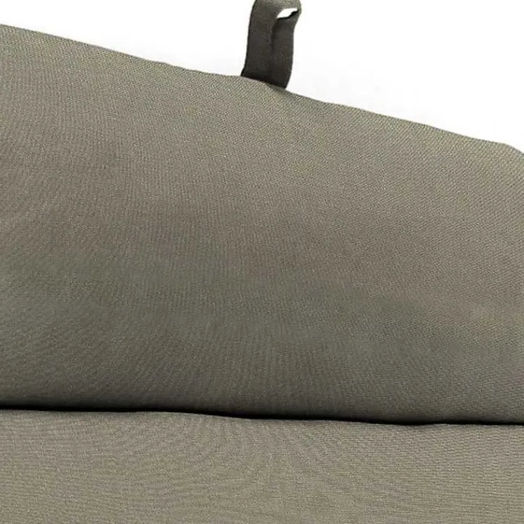Outdoor Cushions & Pillows-Kirklands Home Taupe Canvas French Edge Outdoor Chaise Cushion Tan