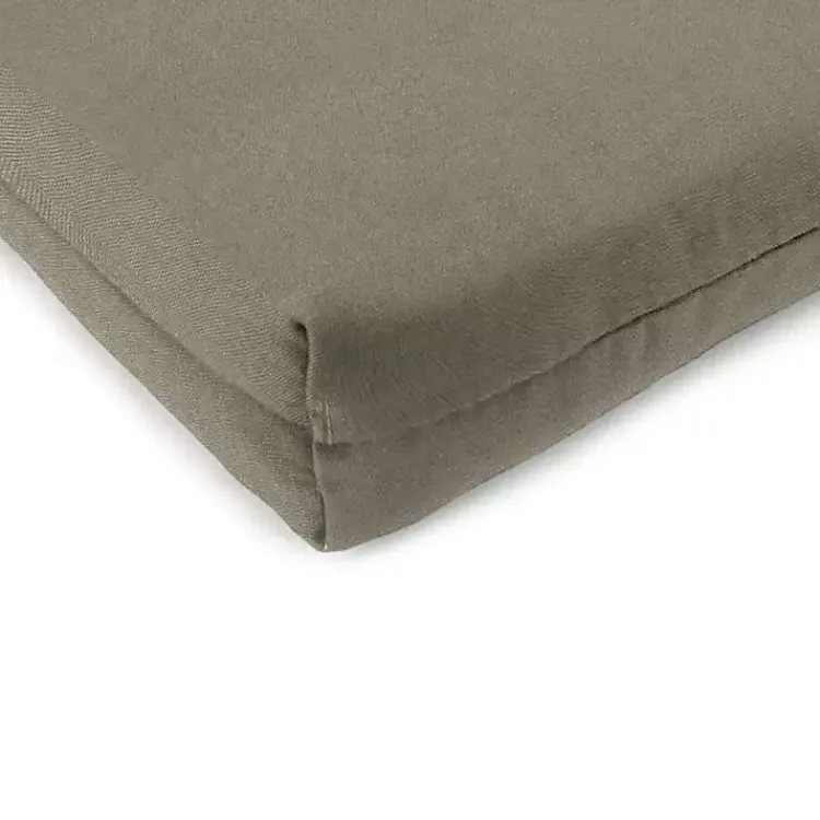 Outdoor Cushions & Pillows-Kirklands Home Taupe French Edge Outdoor Chair Cushions, Set of 2 Gray