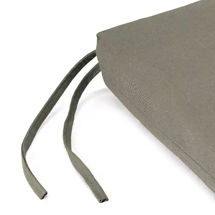 Outdoor Cushions & Pillows-Kirklands Home Taupe French Edge Outdoor Chair Cushions, Set of 2 Gray
