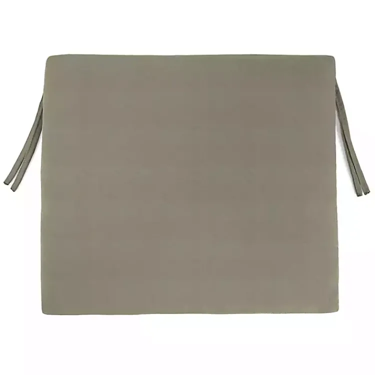 Outdoor Cushions & Pillows-Kirklands Home Taupe French Edge Outdoor Chair Cushions, Set of 2 Gray