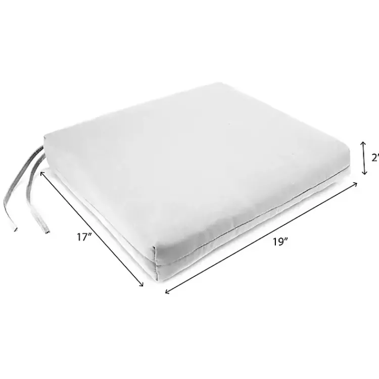Outdoor Cushions & Pillows-Kirklands Home Taupe French Edge Outdoor Chair Cushions, Set of 2 Gray