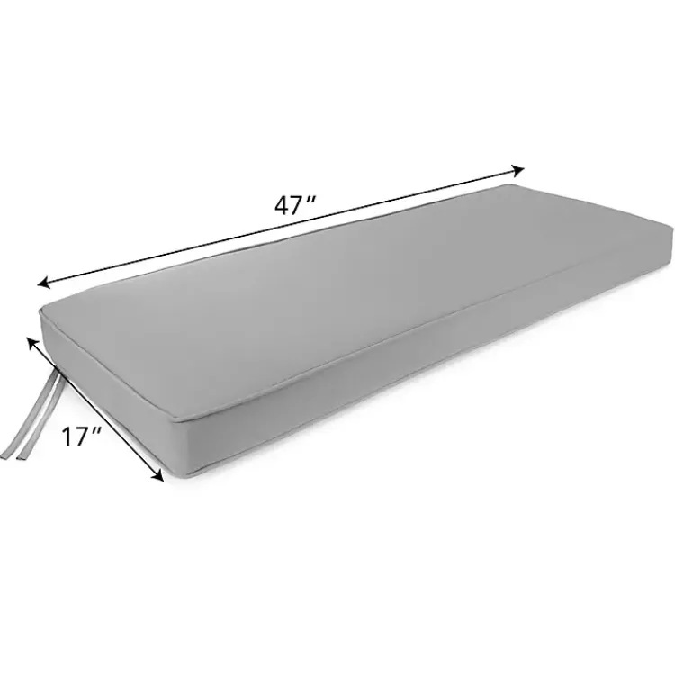 Outdoor Cushions & Pillows-Kirklands Home Turquoise Striped Outdoor Settee Cushion