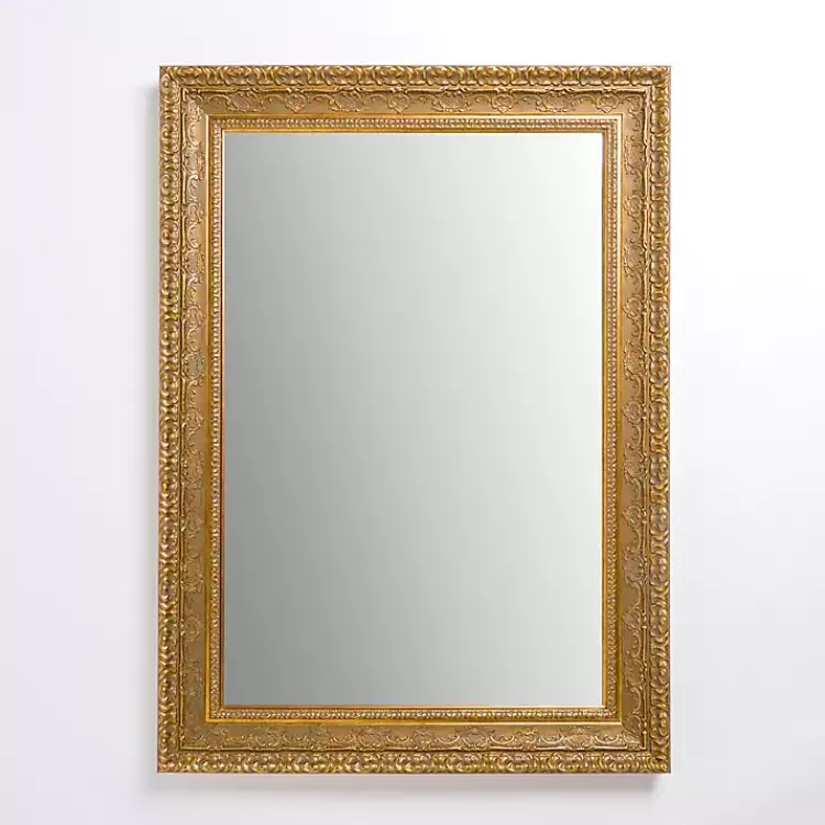 Decorative Mirrors-Kirklands Home Vintage Wall Mirror Gold