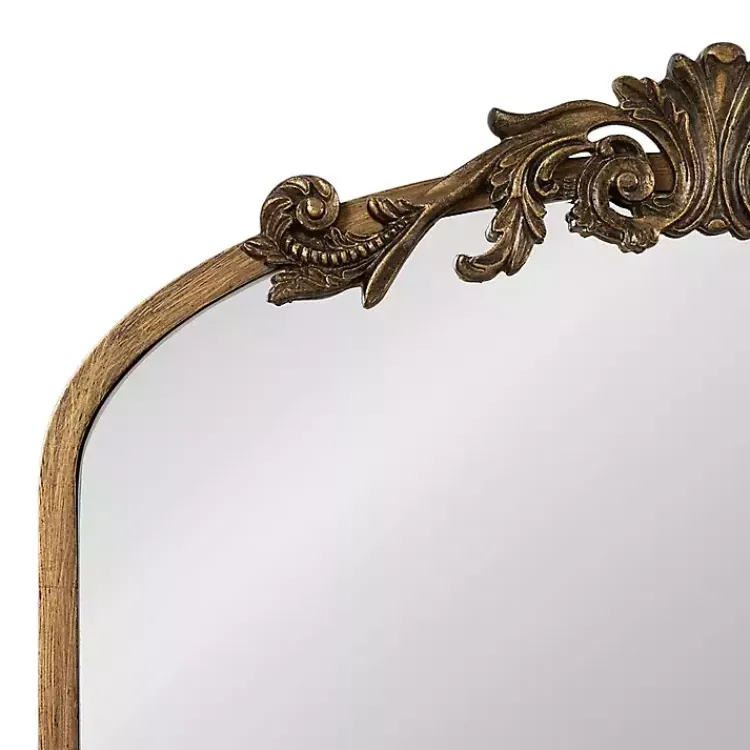 Decorative Mirrors-Kirklands Home Gold Arendahl Arched Mirror Jewelry Cabinet