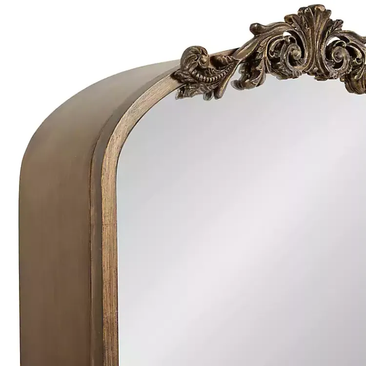 Decorative Mirrors-Kirklands Home Gold Arendahl Arched Mirror Jewelry Cabinet
