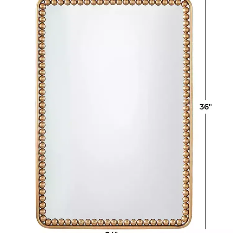 Decorative Mirrors-Kirklands Home Gold Rounded Rectangle Wall Mirror