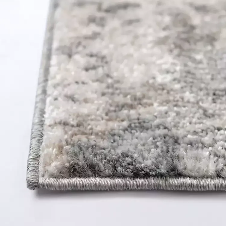 Area Rugs-Kirklands Home Gray and Cream Wray Modern Runner, 2x8