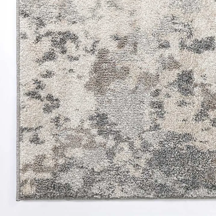 Area Rugs-Kirklands Home Gray and Cream Wray Modern Area Rug, 5x8