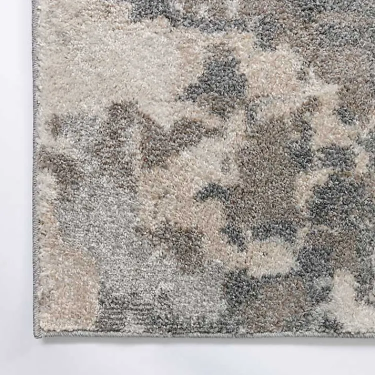 Area Rugs-Kirklands Home Gray and Cream Wray Modern Area Rug, 7x10