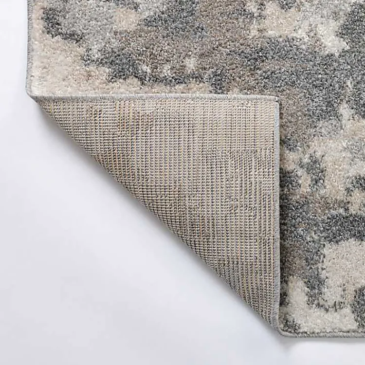 Area Rugs-Kirklands Home Gray and Cream Wray Modern Area Rug, 7x10