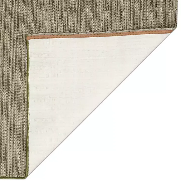 Outdoor Rugs-Kirklands Home Woven Lines Indoor/Outdoor Accent Rug, 2x2 Green