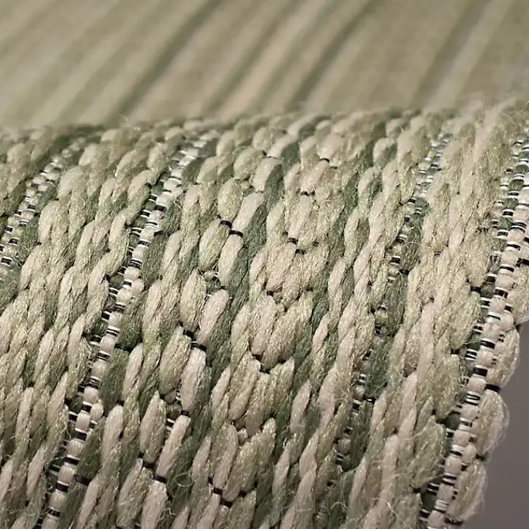 Outdoor Rugs-Kirklands Home Woven Lines Indoor/Outdoor Accent Rug, 2x2 Green