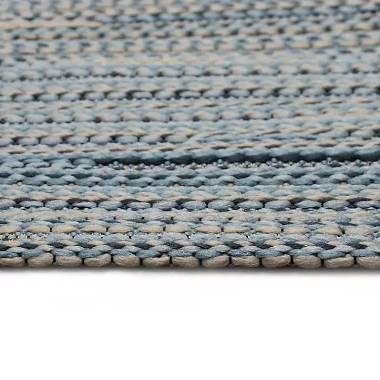 Outdoor Rugs-Kirklands Home Denim Woven Lines Indoor/Outdoor Accent Rug, 2x3 Blue