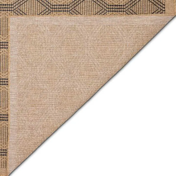 Outdoor Rugs-Kirklands Home Tan & Black Diamonds Indoor/Outdoor Area Rug, 7x9