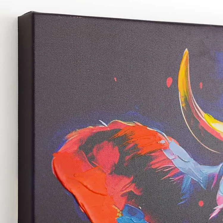 Canvas Art-Kirklands Home Colorful Moo Canvas Art Print Multi