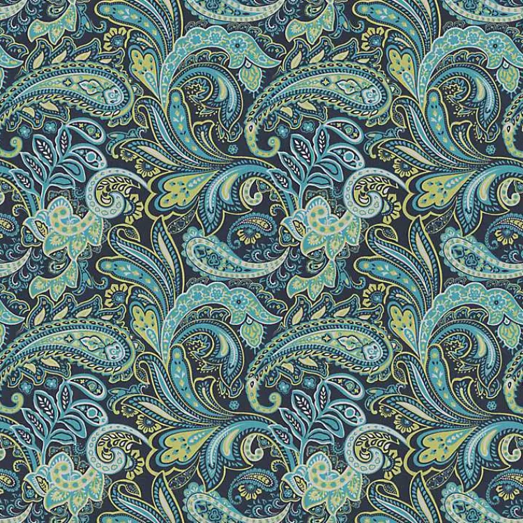 Outdoor Cushions & Pillows-Kirklands Home Paisley Outdoor Settee Cushion Blue