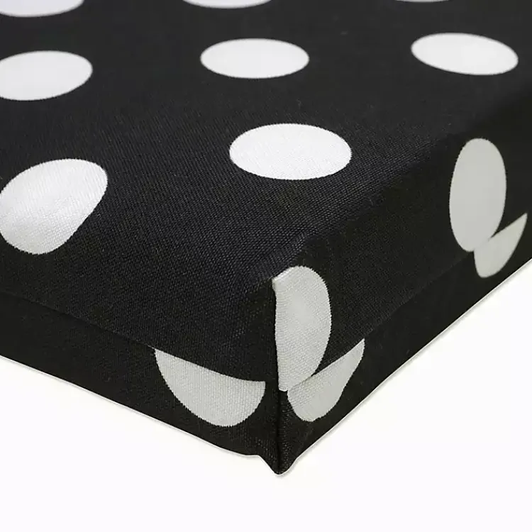Outdoor Cushions & Pillows-Kirklands Home Polka Dot Outdoor Chaise Cushion Black