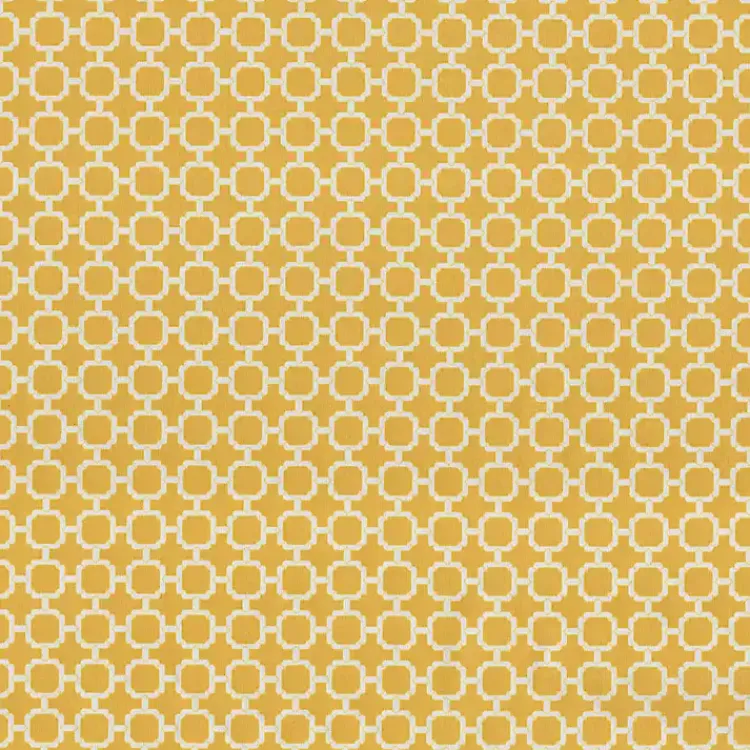 Outdoor Cushions & Pillows-Kirklands Home Pattern Rounded Outdoor Settee Cushion Yellow