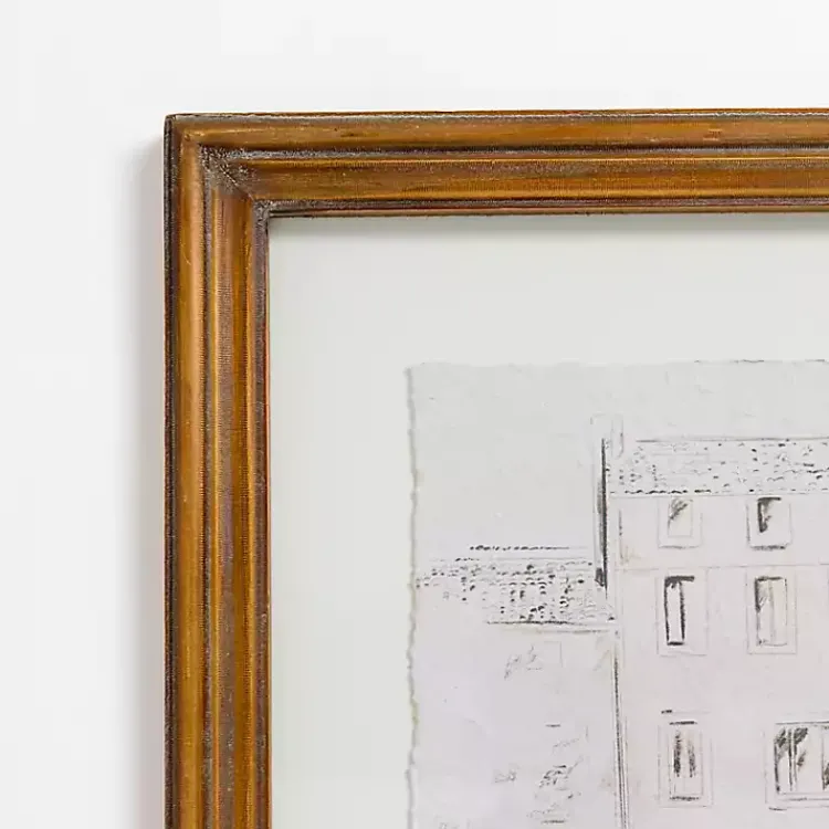 Framed Art-Kirklands Home Sketched City Street Framed Art Print White