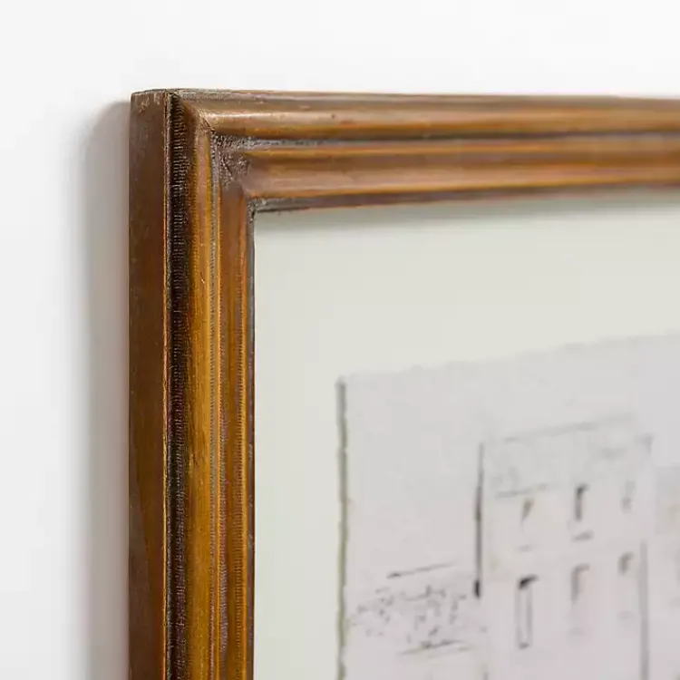 Framed Art-Kirklands Home Sketched City Street Framed Art Print White