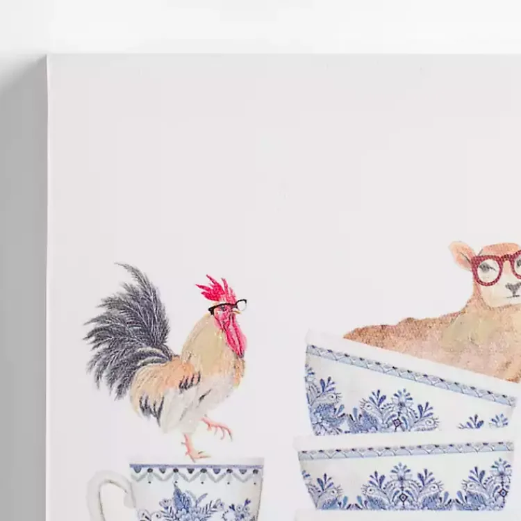 Canvas Art-Kirklands Home Farm Animal Dishes Canvas Art Print