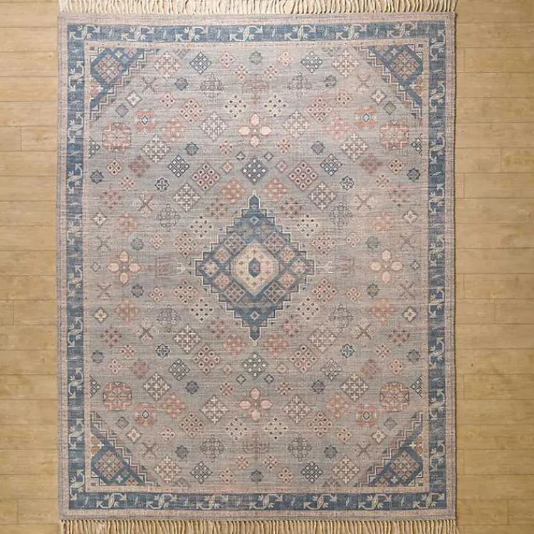 Area Rugs-Kirklands Home Bylas Navy Medallion Area Rug, 8x10 Blue