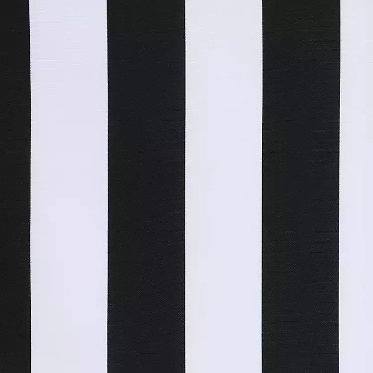 Outdoor Curtains-Kirklands Home Black Coastal Stripe Outdoor Curtain Panel, 96 in.