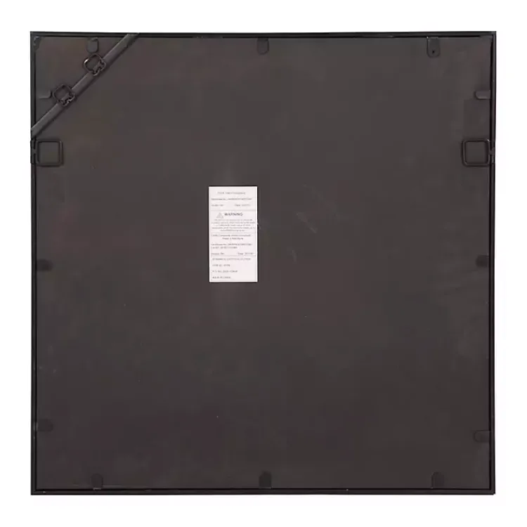 Decorative Mirrors-Kirklands Home Graphite Metal Geometric Square Wall Mirror