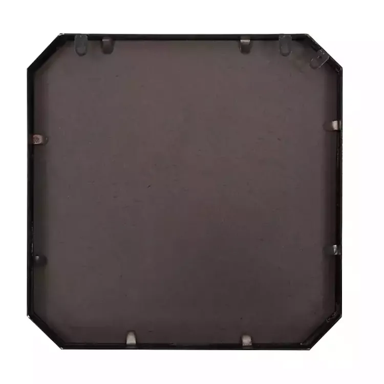 Decorative Mirrors-Kirklands Home Matte Black Geometric Square Wall Mirror